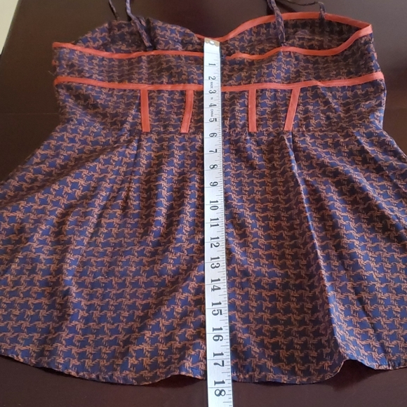 Navy and Copper Spaghetti Strap tank/blouse - Picture 10 of 11